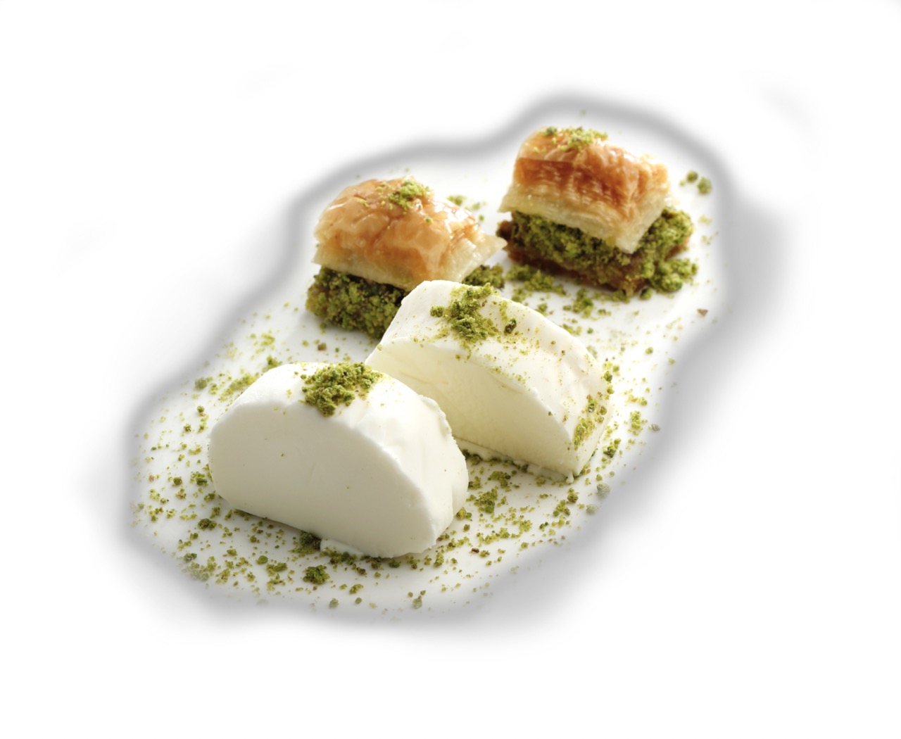 Pistachio Baklava with Kesme Ice Cream