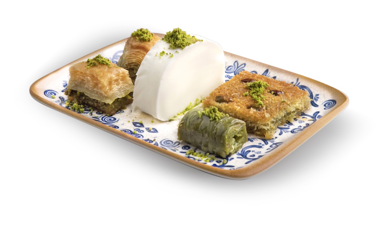 Mixed Baklava with Kesme Ice Cream