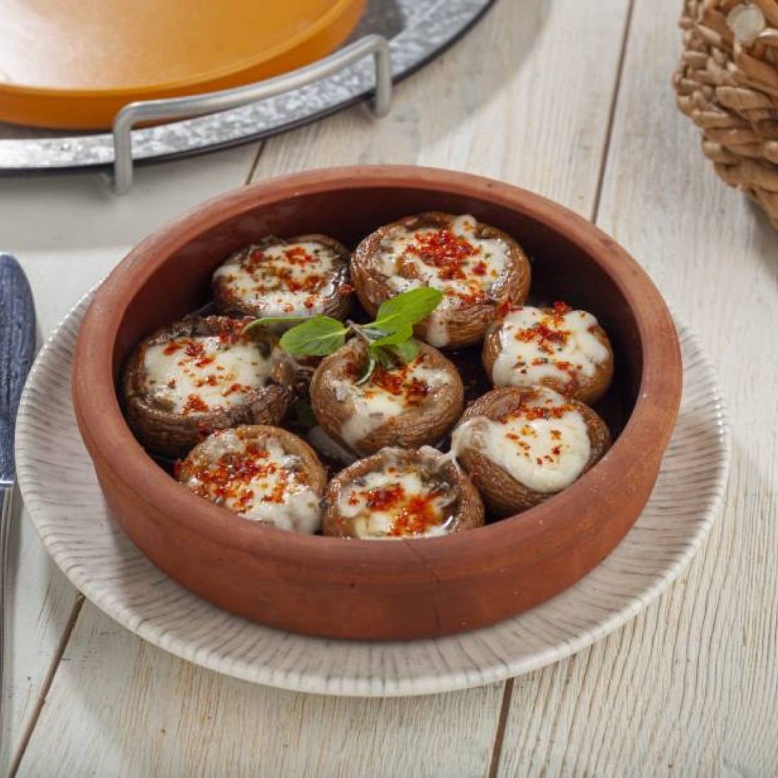 Baked Mushrooms with Cheese  (17)