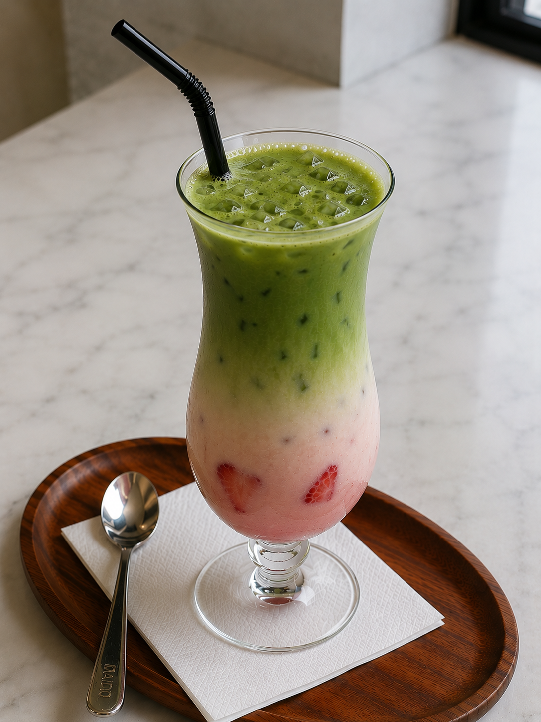 Strawberry Matcha (Iced)